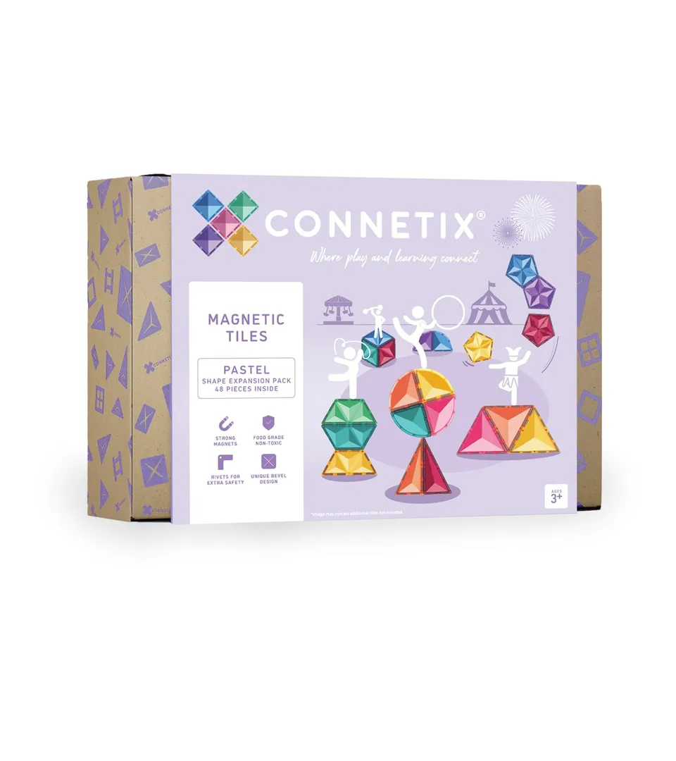 connetix-pastell-formen-expansion-pack-magnetbausteine-48-st-ck image 1