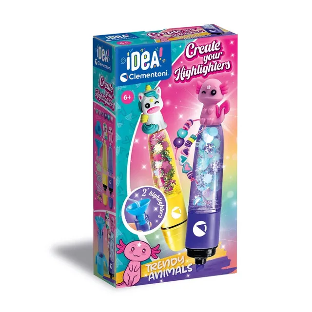 clementoni-idea-deine-textmarker-kreationen-tiere-im-trend-kreativset image 1