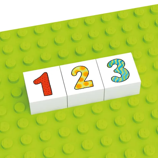 hubelino-2x2-zahlen-baustein-einzelstein-lernbaustein image 1