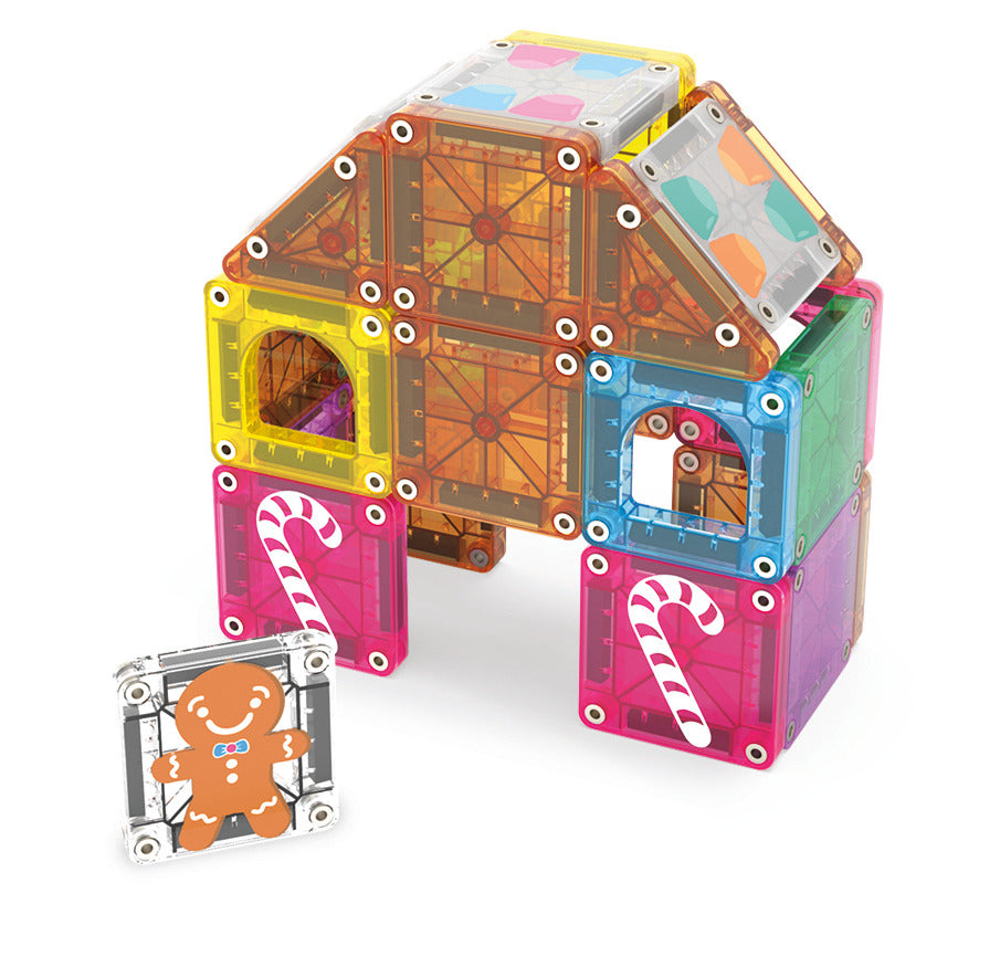 magna-tiles-micromags-gingerbread-house-24-teiliges-reise-set image 4