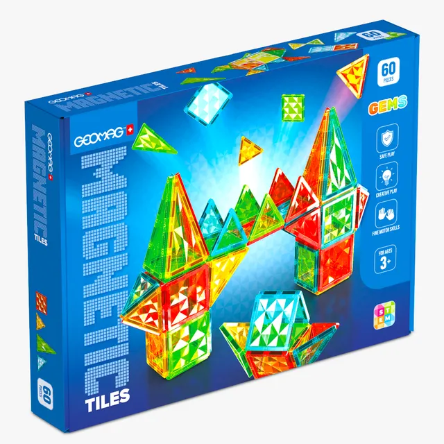 geomag-magnetic-tiles-gems-60-cod-4103-magnetische-bauplatten-60-teile image 1