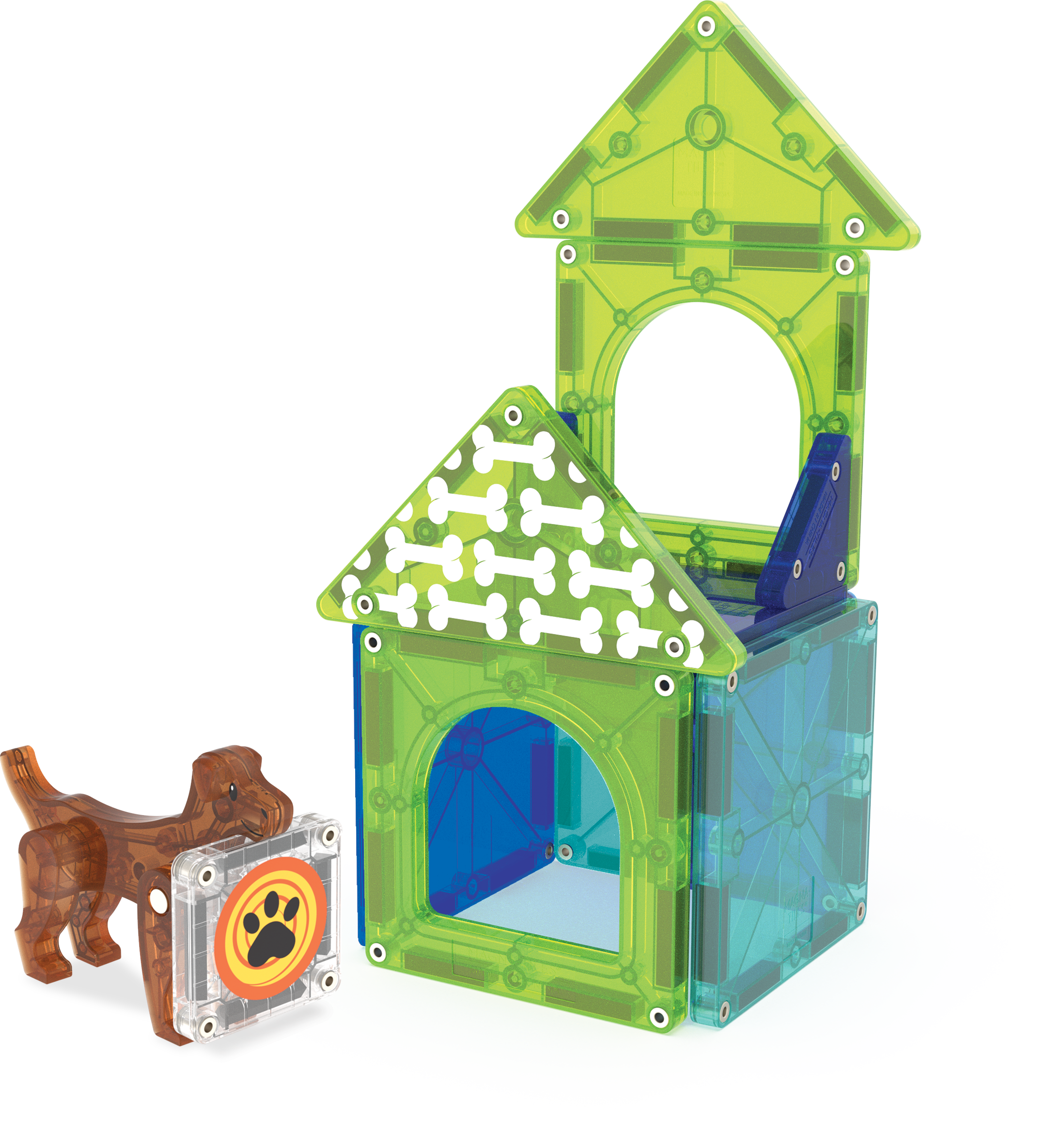 magna-tiles-dog-house-13-teile-magnetisches-hunde-bauset-mit-micromags image 5
