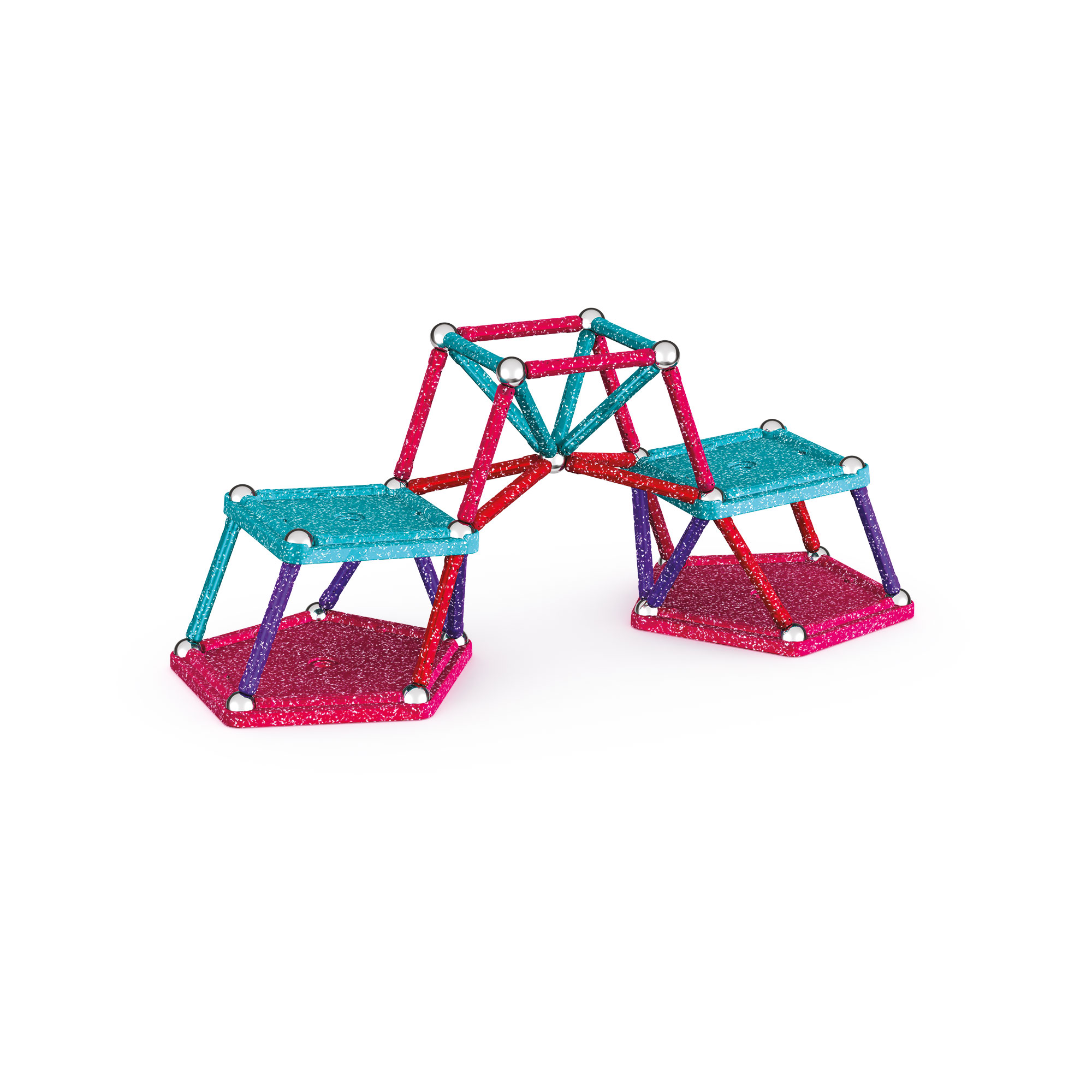 geomag-classic-glitter-recycled-60-teile-magnetbauset image 2