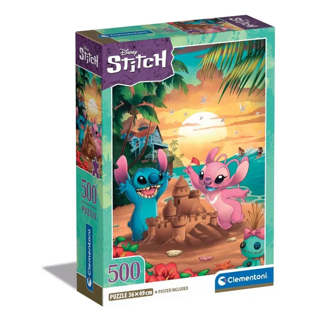 clementoni-disney-stitch-puzzle-500-teile-49-x-36-cm image 1