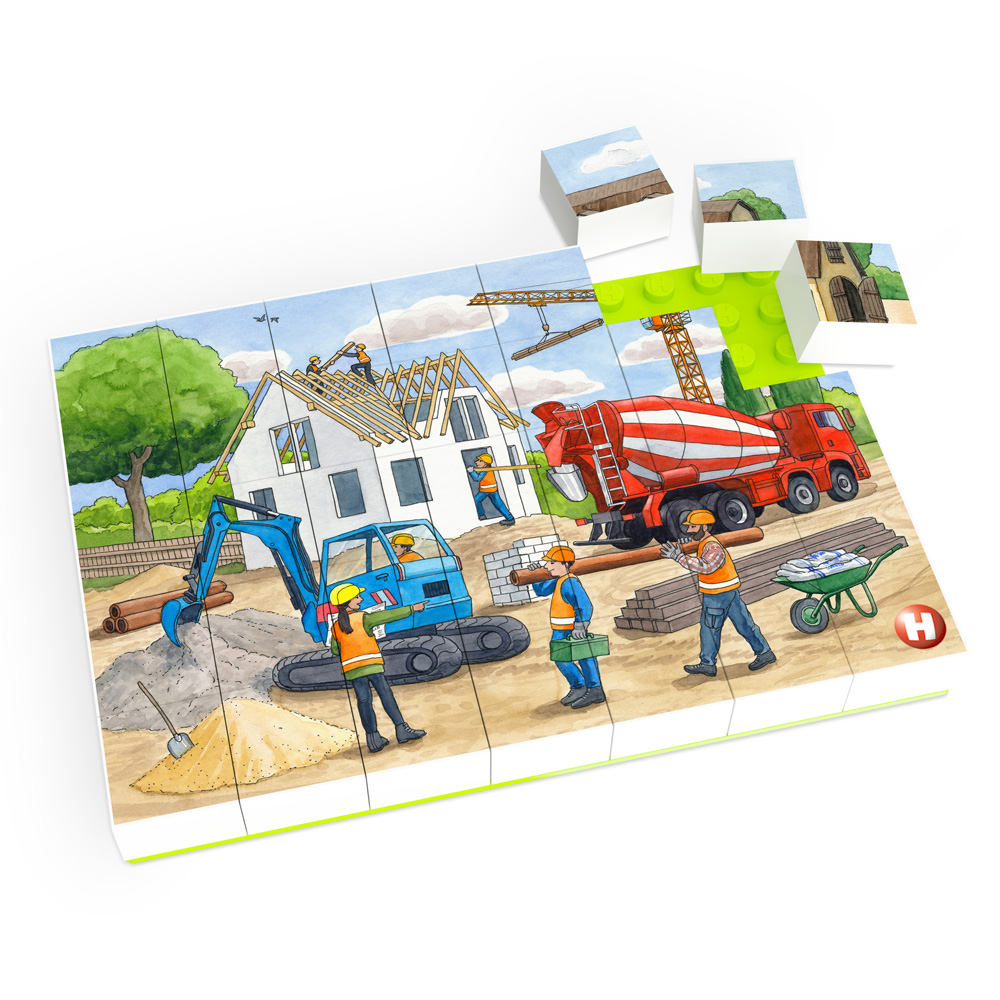 hubelino-puzzle-auf-der-baustelle-35-teilig-steckpuzzle-mit-grundplatte image 2