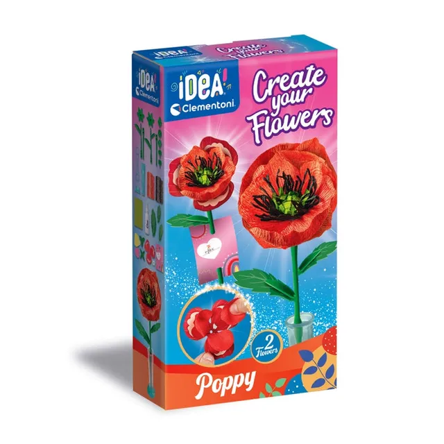 clementoni-idea-deine-blumen-kreationen-mohnblume image 1