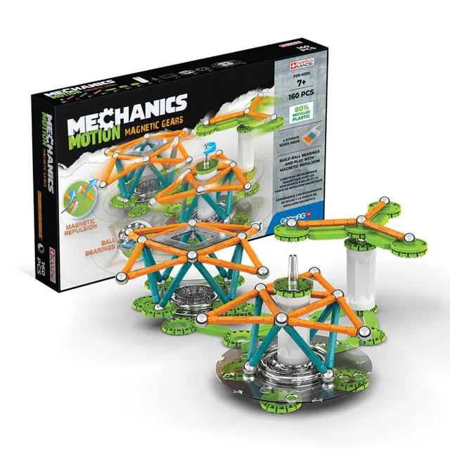 geomag-mechanics-motion-3-gears-160-teile-getriebe-konstruktionsspiel image 1