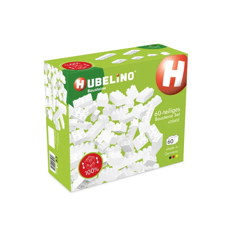 hubelino-wei-e-bausteine-60-teilig-konstruktions-set image 1