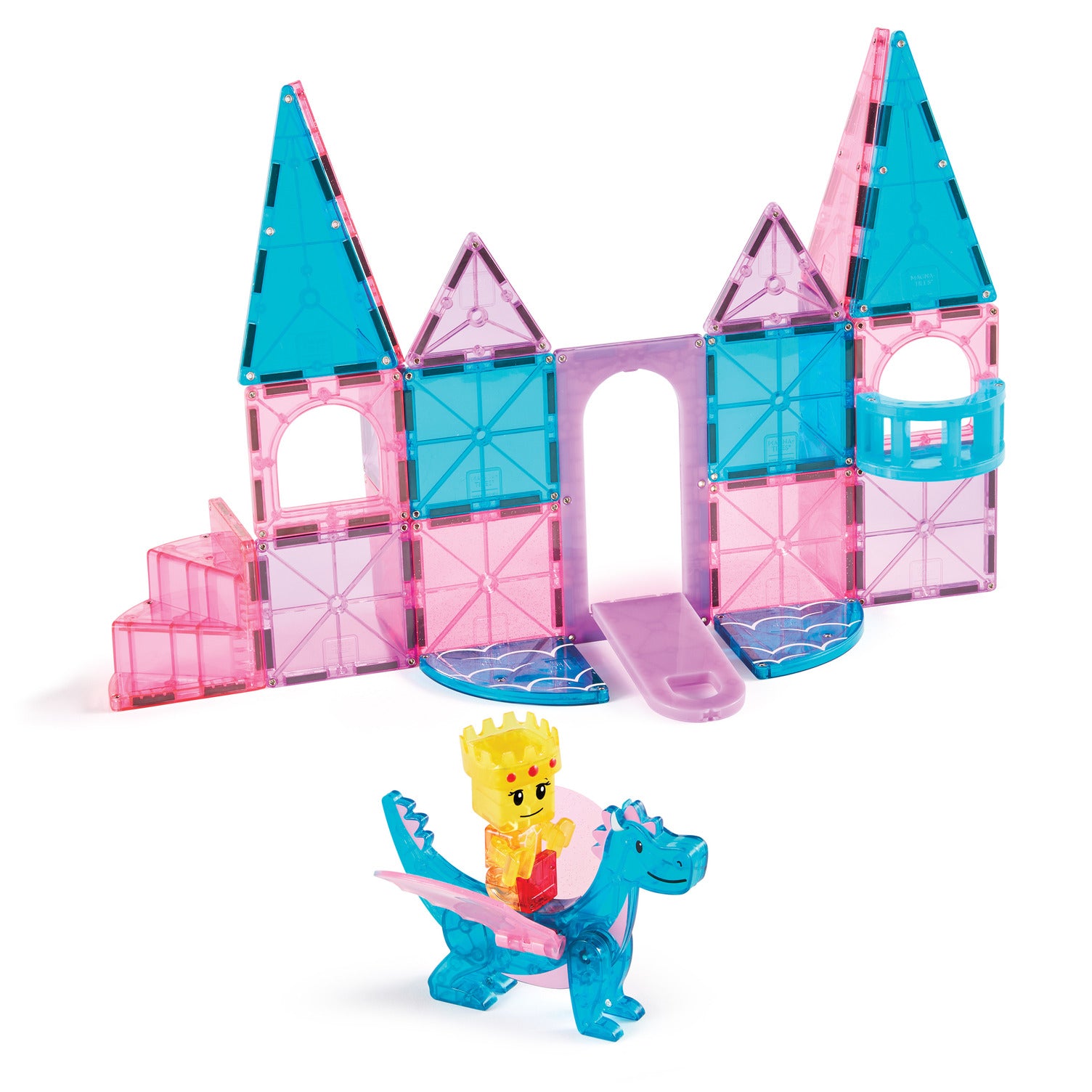 magna-tiles-castle-25-teiliges-magnet-bauset-mit-drache image 6