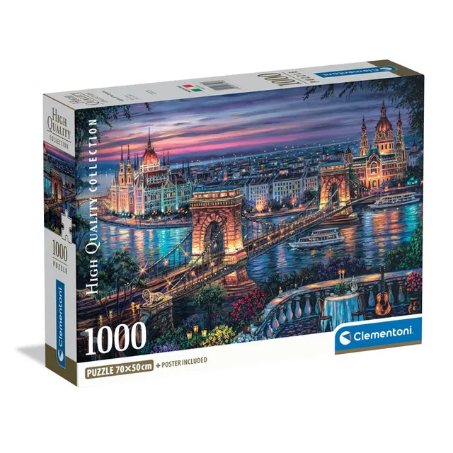 clementoni-lights-of-the-danube-puzzle-1000-teile-70-x-50-cm image 1