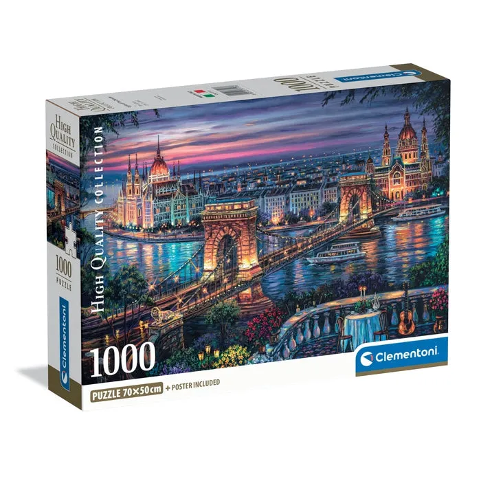 clementoni-lights-of-the-danube-puzzle-1000-teile-70-x-50-cm image 1