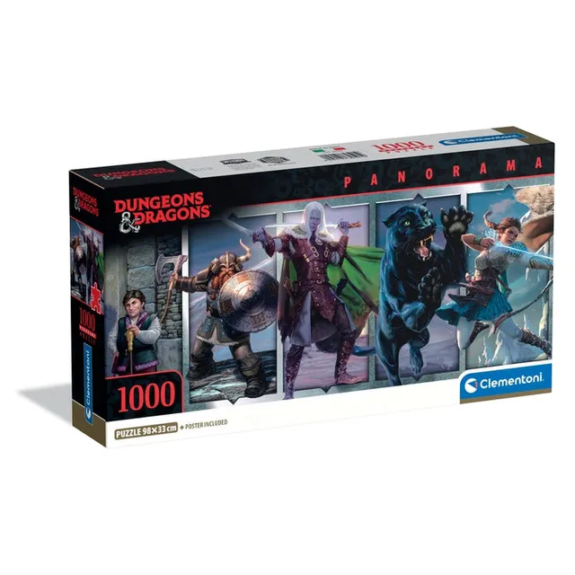 clementoni-puzzle-dungeons-dragons-1000-teile-panorama-98-x-33-cm image 1