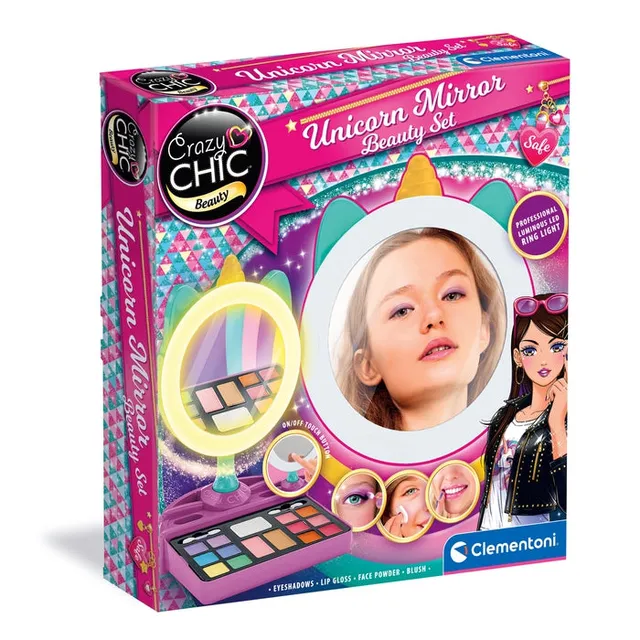 clementoni-crazy-chic-make-up-spiegel-deluxe-beauty-set-ab-6-jahren image 1