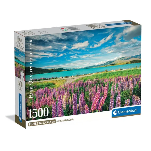clementoni-lupins-at-lake-tekapo-puzzle-1500-teile-59-2-x-84-3-cm image 1