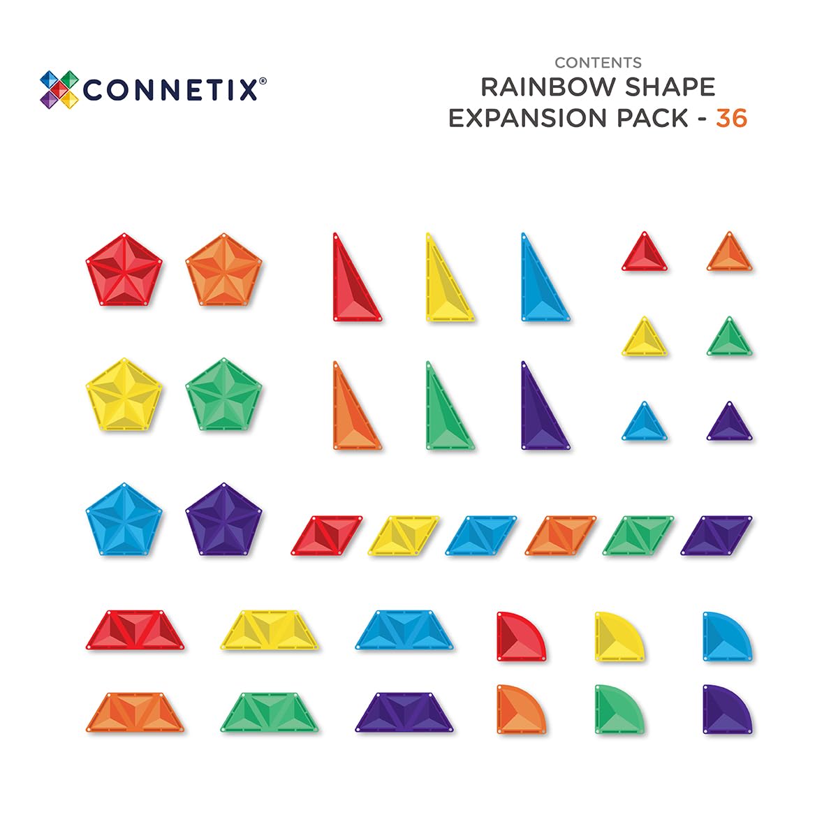 connetix-rainbow-shape-expansion-pack-magnetbausteine-36-st-ck-regenbogen image 6