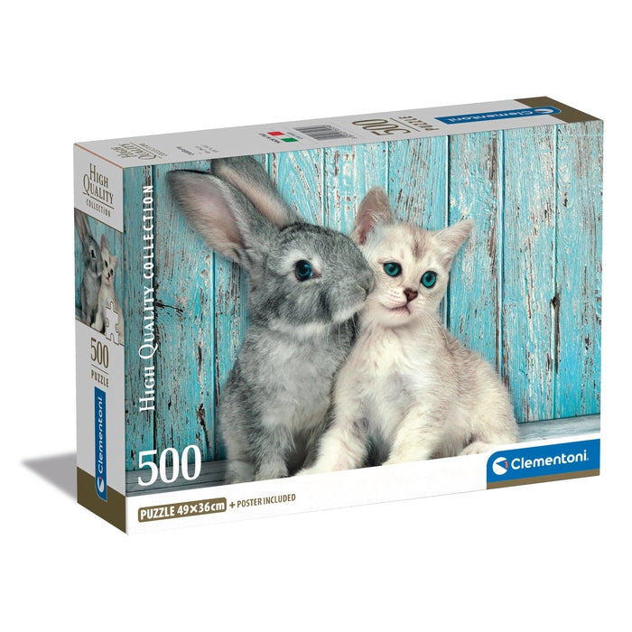 clementoni-cat-bunny-puzzle-500-teile-erwachsenenpuzzle-49-x-36-cm-made-in-italy image 1