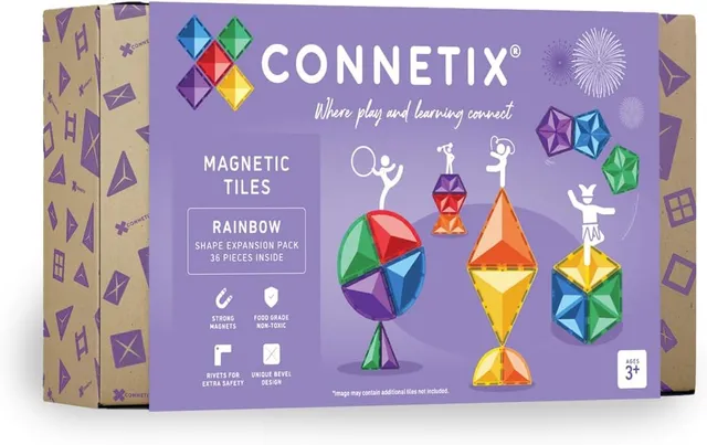 connetix-rainbow-shape-expansion-pack-magnetbausteine-36-st-ck-regenbogen image 1