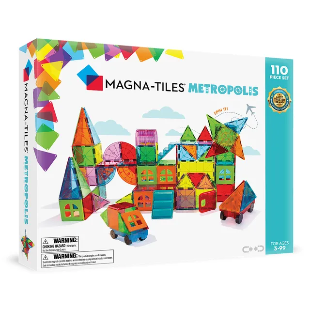 magna-tiles-metropolis-110-teile-set-gr-tes-magnet-bauset-stadt-weltraum image 1