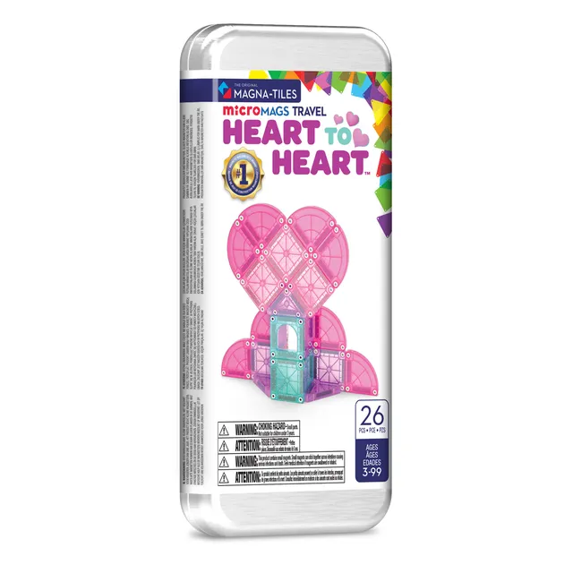 magna-tiles-micromags-heart-to-heart-26-teiliges-reise-magnetset image 1
