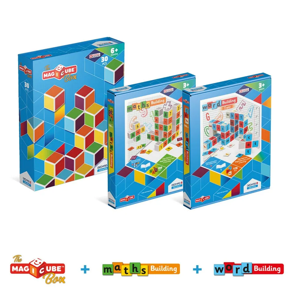 geomag-magicube-bundle-box-word-maths-magnetisches-steckbauset image 1
