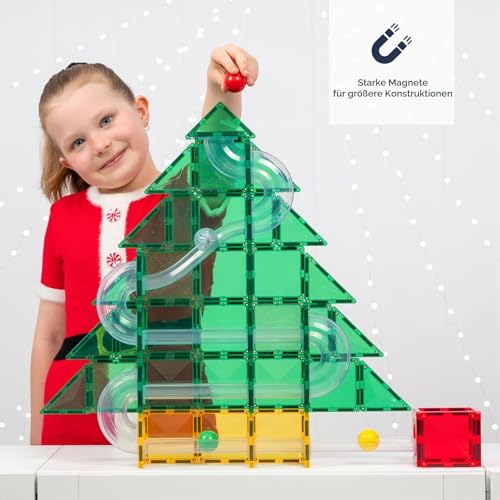 connetix-magnetfliesen-special-edition-christbaumkugelbahn-71-teilig image 8