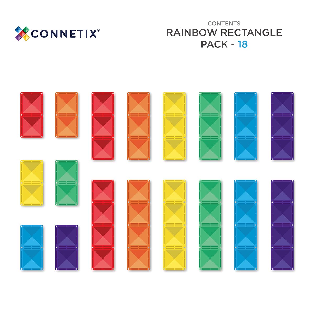 connetix-regenbogen-rechteck-pack-18-st-ck-lange-magnetfliesen-erweiterung image 6