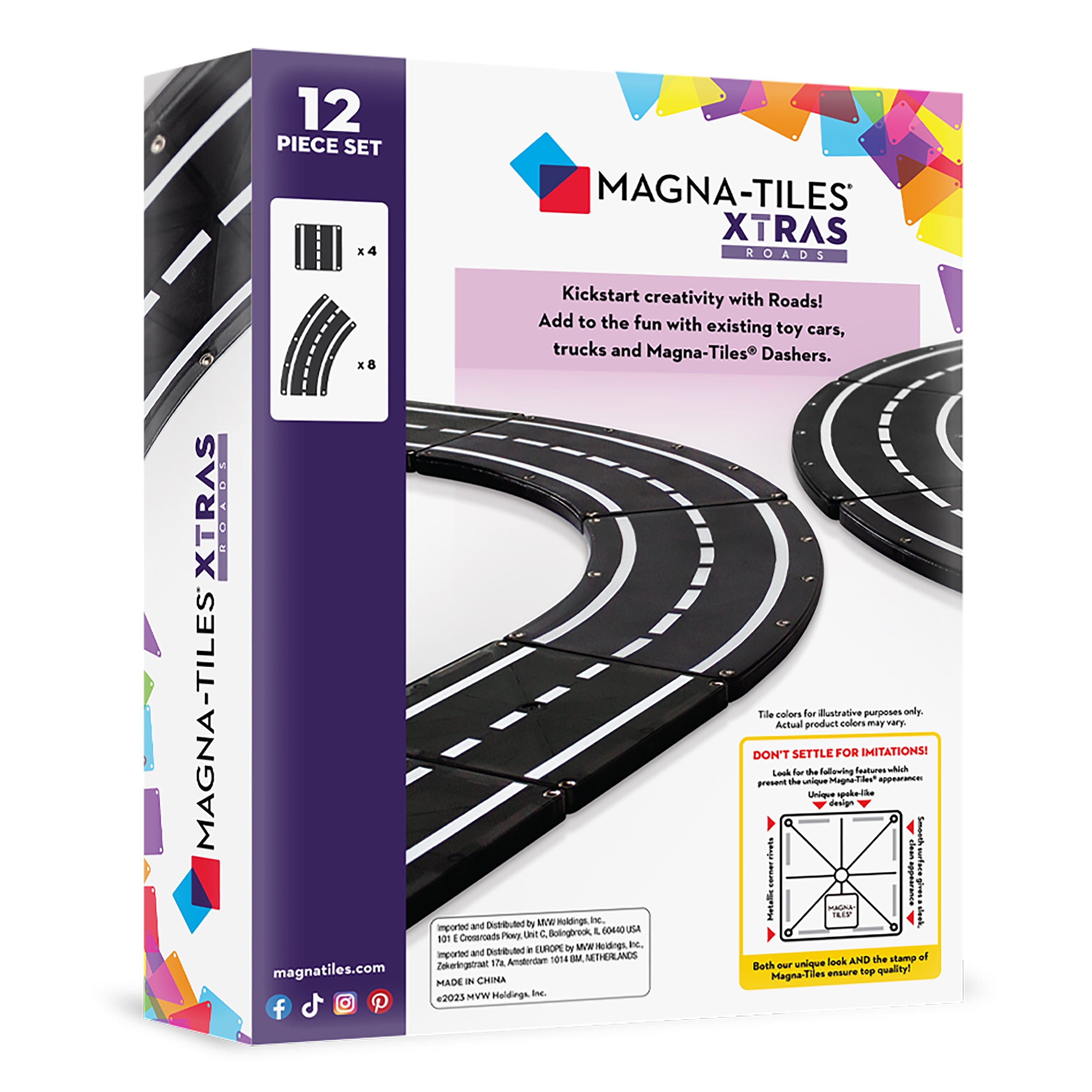magna-tiles-xtras-roads-12-teiliges-magnetisches-stra-en-erweiterungsset image 7