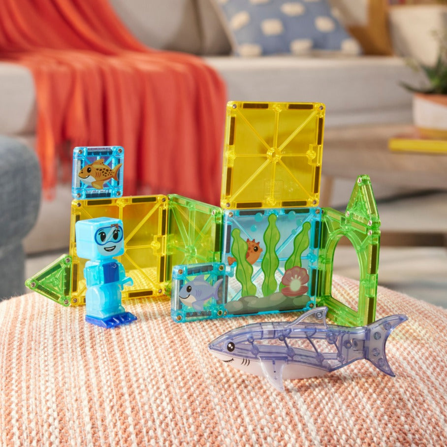 magna-tiles-shark-dive-13-teiliges-magnetisches-konstruktionsspiel image 3