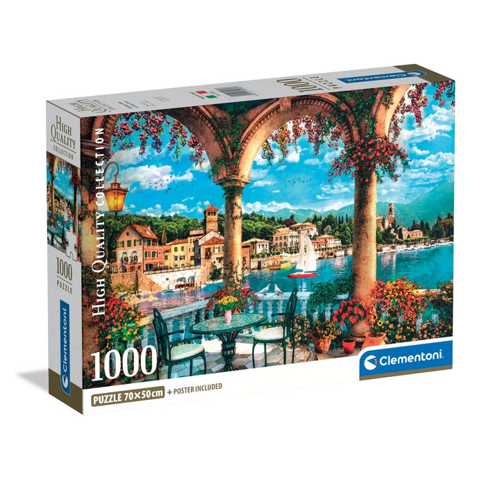 clementoni-balcony-view-of-lake-como-puzzle-1000-teile-70-x-50-cm image 1