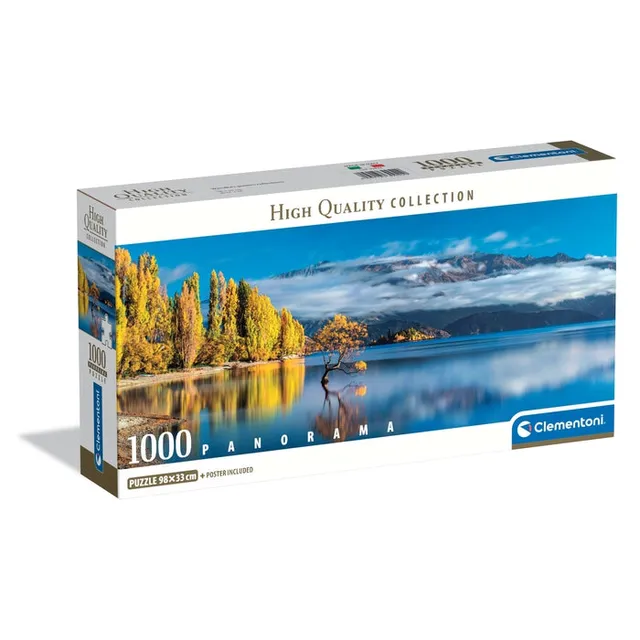 clementoni-wanaka-s-golden-reflections-puzzle-1000-teile-panorama-98-x-33-cm image 1