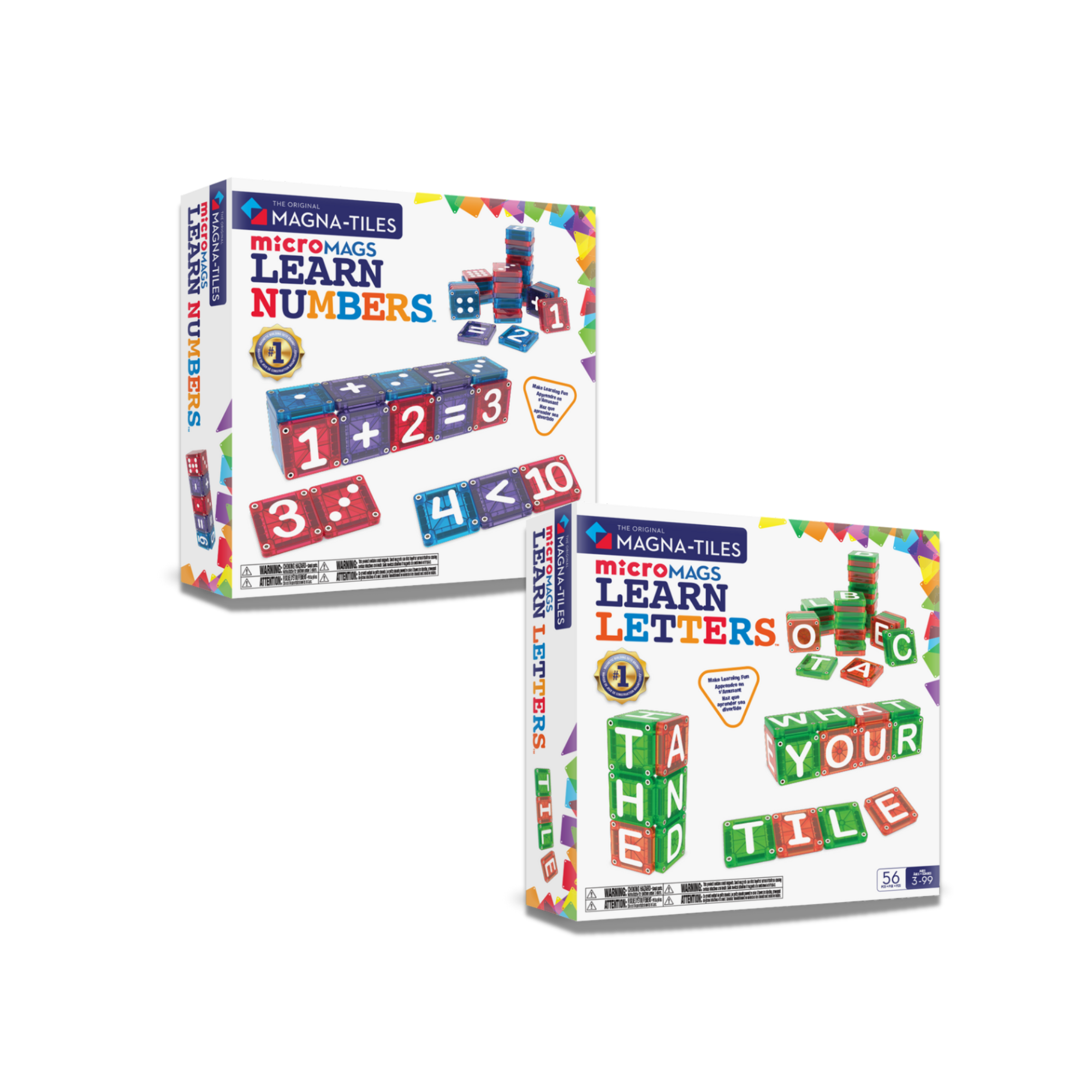 magna-tiles-learn-series-bundle-buchstaben-zahlen-micromags-lern-bauset image 1