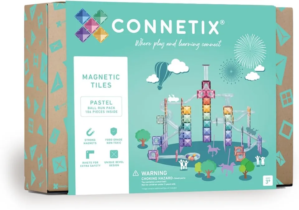 connetix-pastell-ball-run-pack-kugelbahn-magnetbausteine-106-st-ck image 1