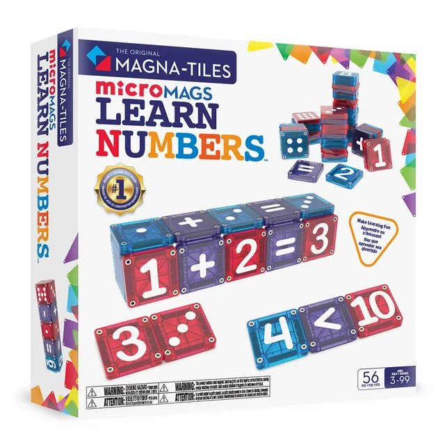 magna-tiles-micromags-learn-numbers-56-teiliges-magnet-bauset image 1