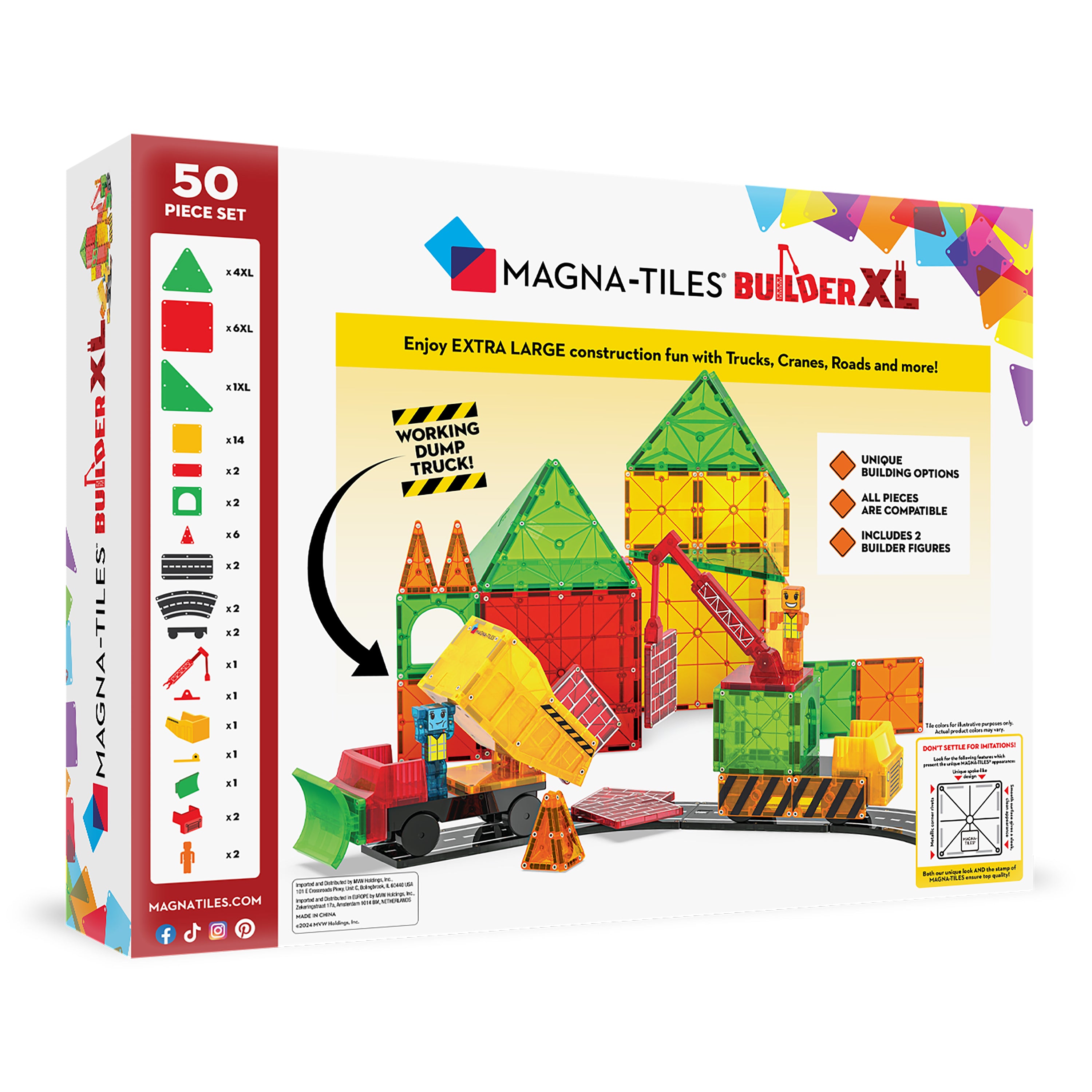 magna-tiles-builder-xl-50-teiliges-baustellen-magnet-bauset image 7