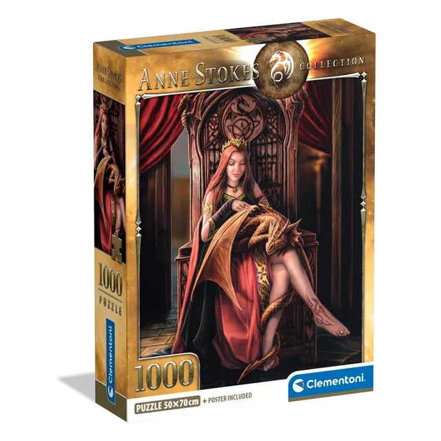 clementoni-puzzle-anne-stokes-friends-forever-1000-teile-70-x-50-cm-fantasy image 1