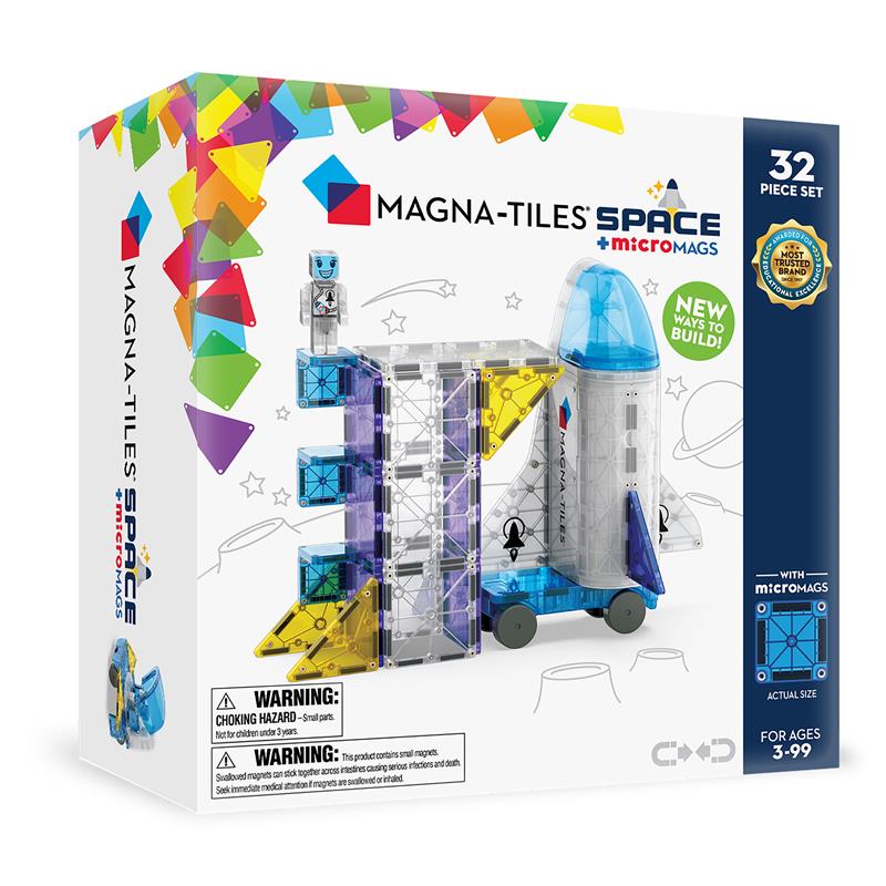 magna-tiles-space-32-teiliges-weltraum-set-mit-shuttle image 1