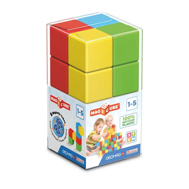 geomag-magicube-green-line-8-cubes-magnetisches-konstruktionsspiel image 1