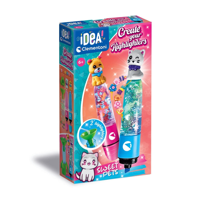 clementoni-idea-deine-textmarker-kreationen-s-e-tierfreunde-stifte-bastelset-2er image 1