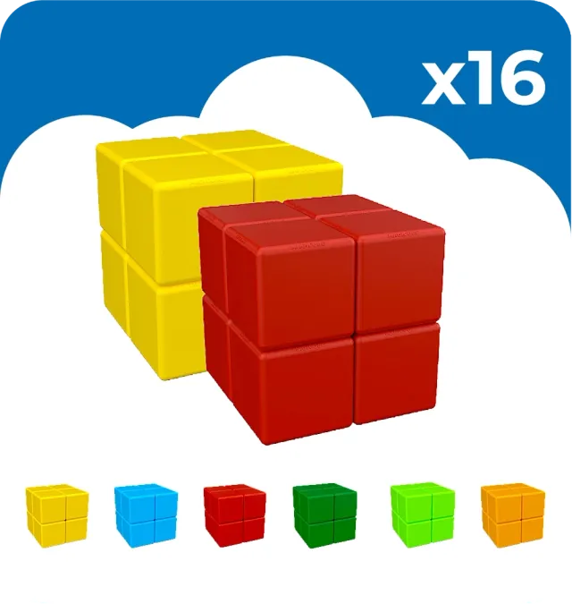 geomag-magicube-full-color-16-cubes-magnetische-bausteine image 1