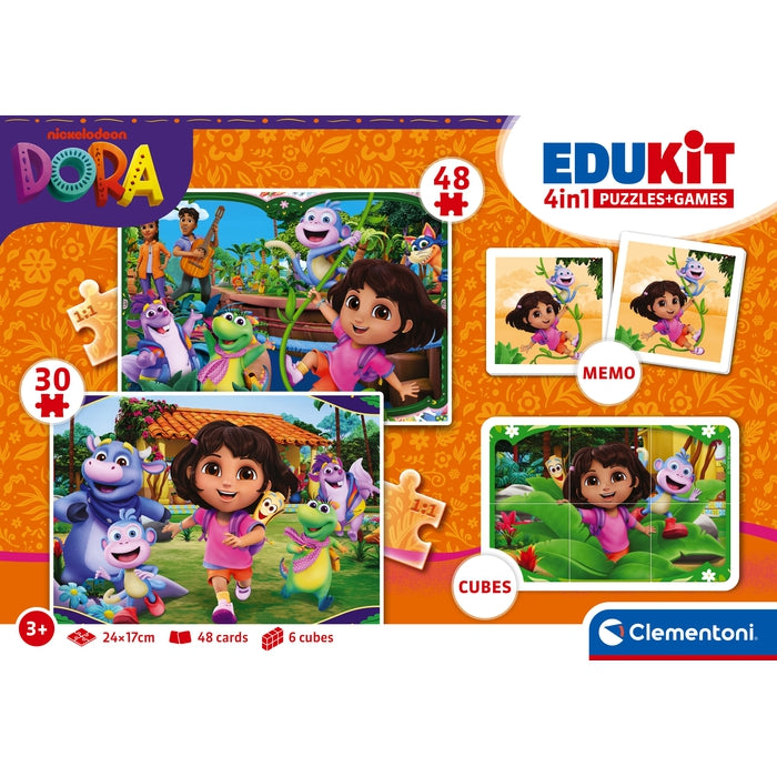 clementoni-edukit-4-in-1-dora-lernspiele-set image 7