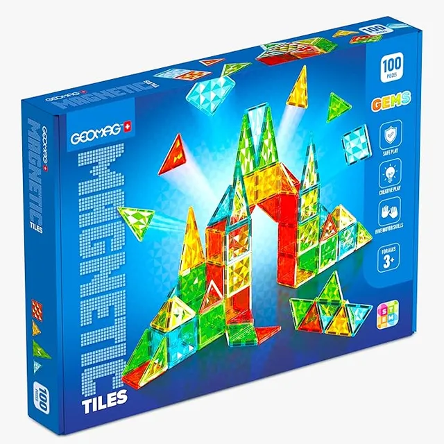 geomag-gems-magnetic-tiles-magnettiles-baukasten-100-teilig image 1