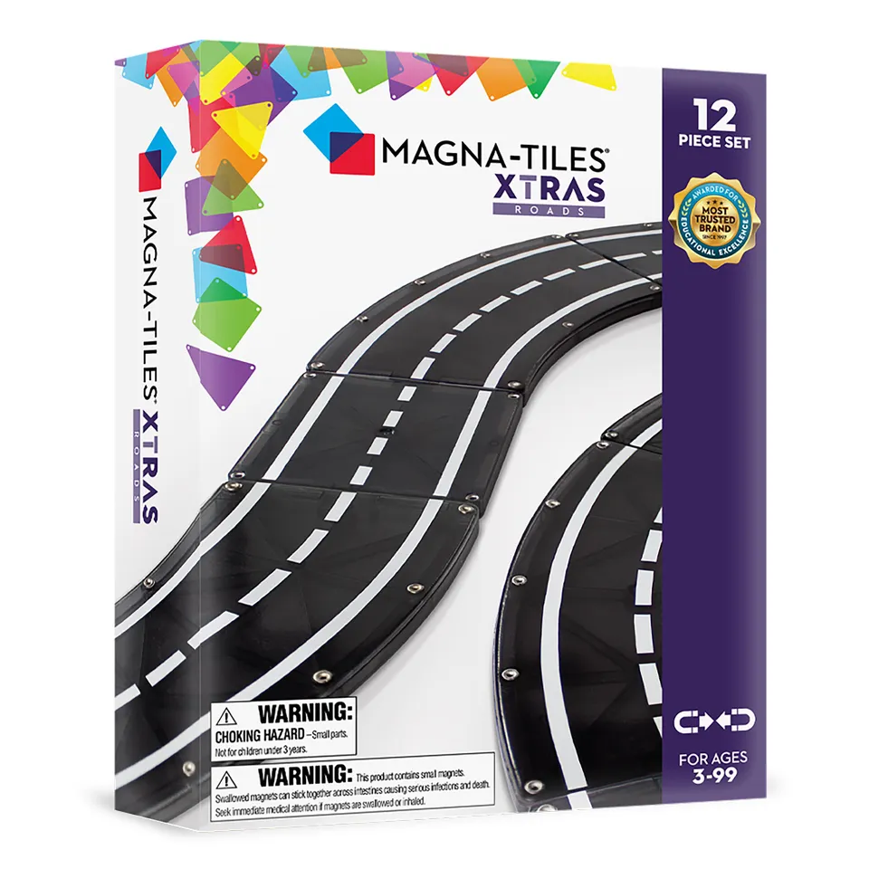 magna-tiles-xtras-roads-12-teiliges-magnetisches-stra-en-erweiterungsset image 1