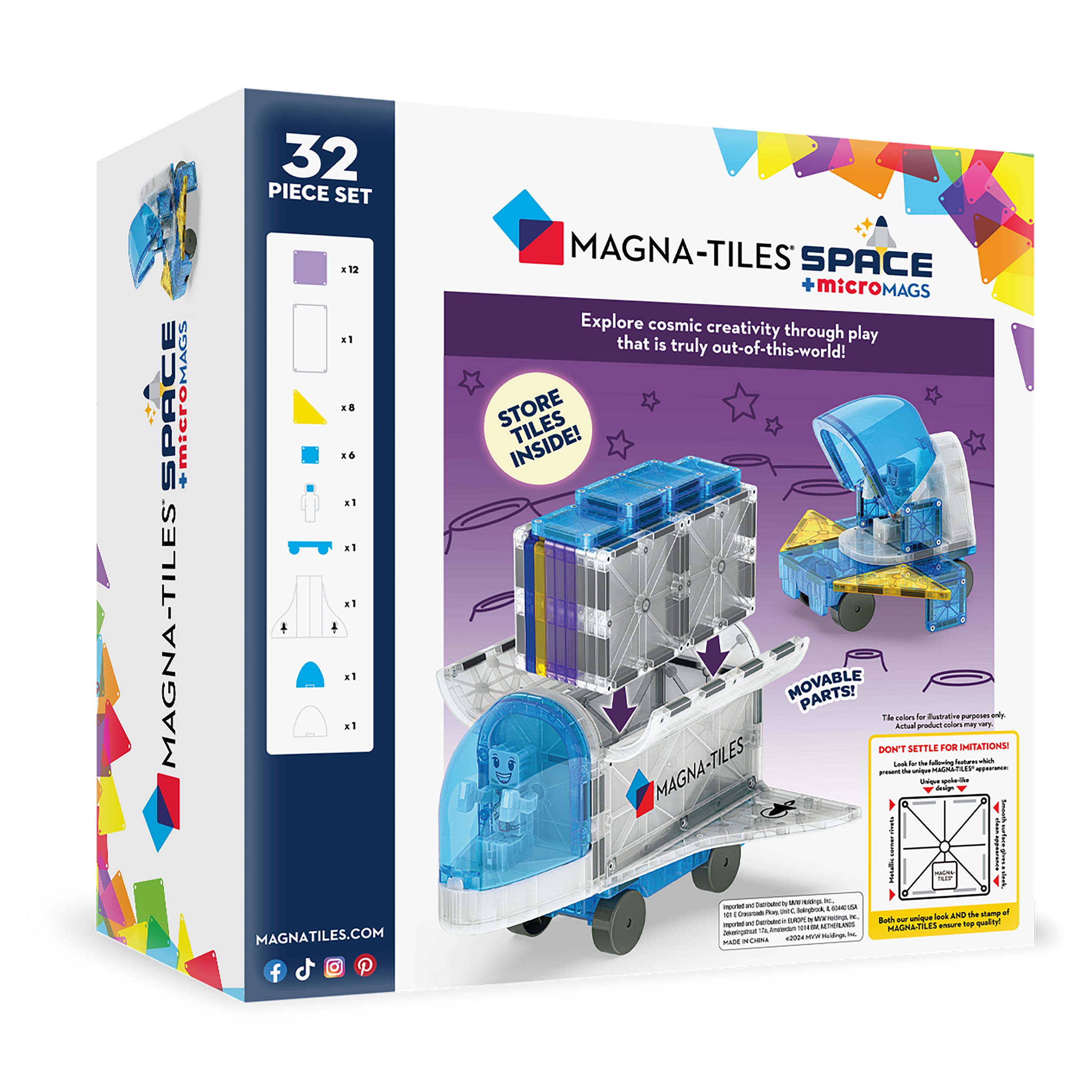 magna-tiles-space-32-teiliges-weltraum-set-mit-shuttle image 8