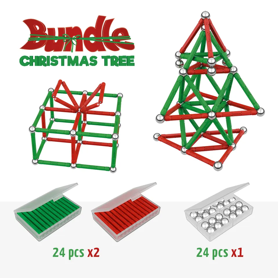 geomag-classic-bundle-christmas-tree-2-box-72-stahlkugeln-72-pcs image 1