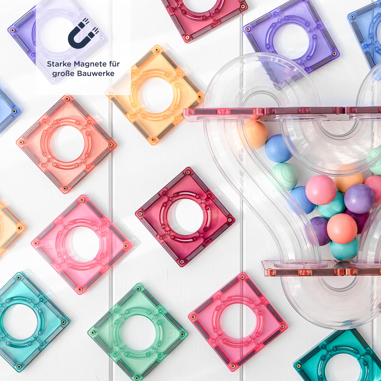 connetix-pastell-ball-run-pack-kugelbahn-magnetbausteine-106-st-ck image 2